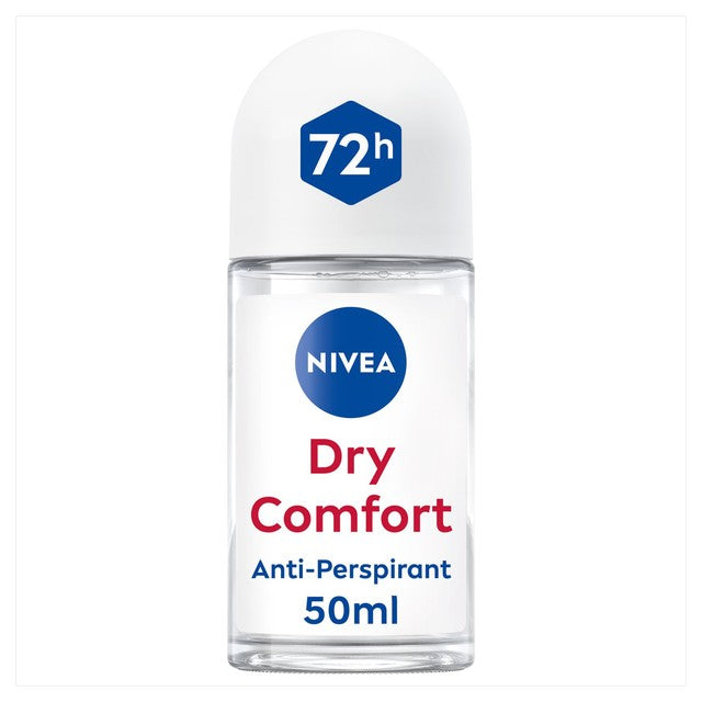Nivea Dry Comfort anti-perspirant roll-on deodorant 50ml, imported from the UK