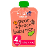 Ella's Kitchen Pear and Peach Baby Rice Puree Pouch 120g