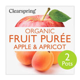 Clearspring Organic Apple & Apricot Dessert Fruit Purée 2 x 100g