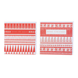 Habitat Deck the Halls Square Red White Scandi 10pk