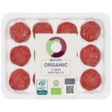 Ocado Organic 12 Beef Meatballs 336g