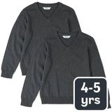 M&S Unisex Grey Pure Cotton Children's School Jumper 4-5 Years