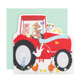 M&S Tractor Birthday Card 15cm x 15cm