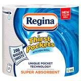 Regina Thirst Pockets Kitchen Roll 2 Rolls
