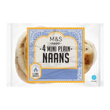 M&S Mini Plain Naan Breads 4 Pack