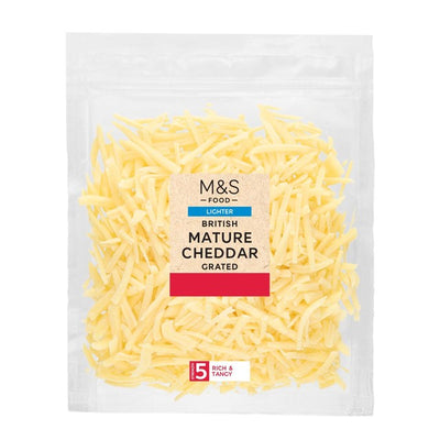 M&S British Lighter Mature Grated Cheddar Cheese 250g