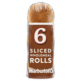 Warburtons Sliced Wholemeal Rolls 6 Pack