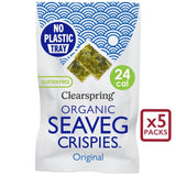 Clearspring Organic Seaveg Crispies Original Seaweed Snack 5 x 4g Multipack