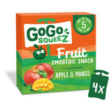 GoGo squeeZ Apple and Mango Kids Fruit Smoothie Snack 4x90g
