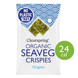 Clearspring Organic Seaveg Crispies Original Seaweed Snack 4g Pack - British product