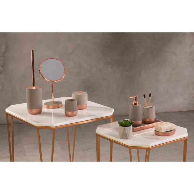 Premier Housewares Neptune Copper and Concrete toothbrush holder, imported from the UK