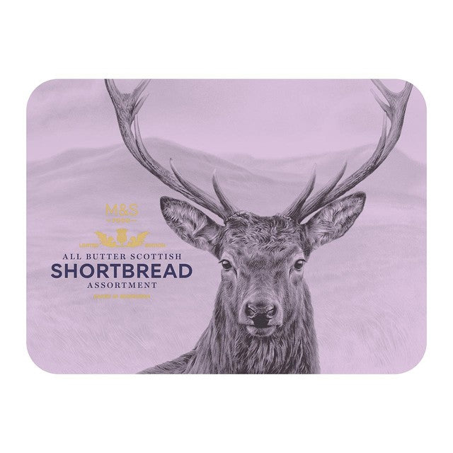 M&S Scottish all butter shortbread assortment tin 650g, imported from the UK