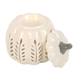 Something Different cream pumpkin oil burner and wax warmer - British product