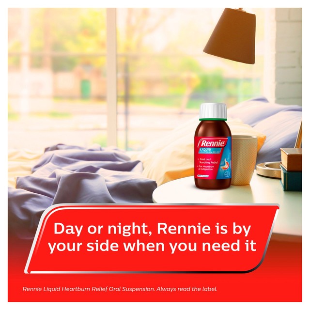 Rennie liquid heartburn relief oral suspension 150ml, imported from the UK