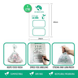 Eco Green Living certified compostable freezer bags 4L - British product