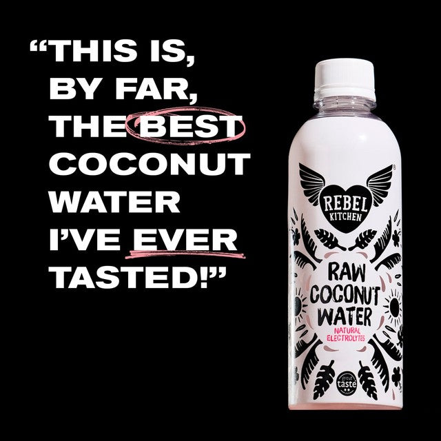 Rebel Kitchen coconut water 330ml, imported from the UK