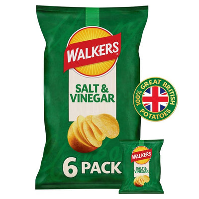 Walkers Salt & Vinegar Potato Crisps Multipack