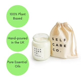 Self Care Co. rose and bergamot aromatherapy candle (British brand)