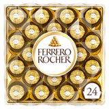 Ferrero Rocher Milk Chocolate Hazelnut Pralines 24 Piece Box