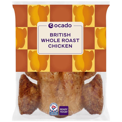 Ocado British Whole Roast Chicken Ready to Eat 900g