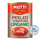 Mutti Organic Plum Italian Peeled Tomatoes 400g, imported from the UK