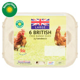 Sainsburys British Free Range Eggs Large x6