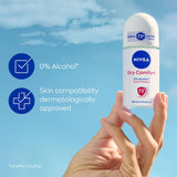 Nivea Dry Comfort anti-perspirant roll-on deodorant 50ml, imported from the UK