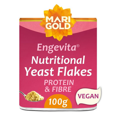 Marigold Health Foods Engevita Protein Fibre Yeast Pink Nutritional Yeast Flakes 100g