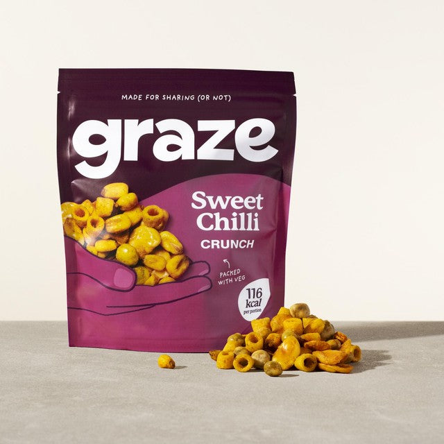Graze Sweet Chilli Crunch vegan snack mix 100g, UK version
