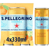 San Pellegrino Essenza Tangerine & Strawberry Sparkling Water 4 x 330ml (British brand)