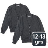 M&S Girls Pure Cotton Cardigan Grey Children's Cardigan 12-13 Years