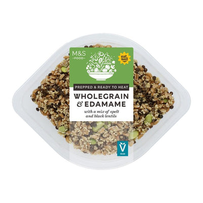 M&S Spelt, Black Lentils, Couscous and Edamame Soybeans Heat and Eat Mix 290g