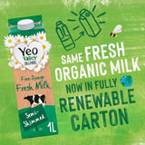 Yeo Valley Semi Skimmed Milk 1L (British brand)