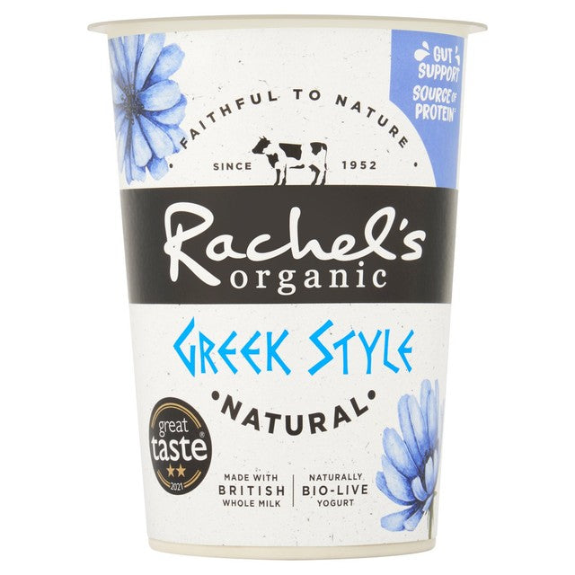 Rachel's Greek Style Natural Yogurt 450g, imported from the UK