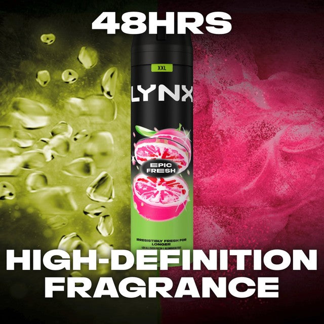 Lynx Epic Fresh body spray 250ml grapefruit pineapple, UK version