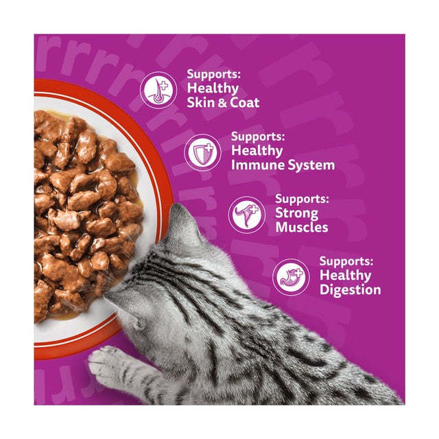Whiskas wet cat food pouches meaty meals in gravy 12 x 85g (British brand)