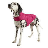 Joules Raspberry Quilted Dog Coat Small