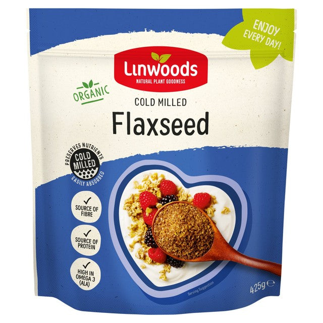 Linwoods milled organic flaxseeds 425g, UK version