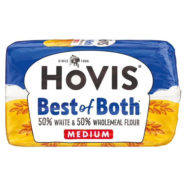 Hovis Best of Both medium sliced bread loaf 800g, UK version