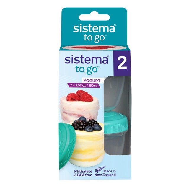 Sistema Yoghurt To Go food storage containers (British brand)