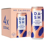 DASH Peach Infused Sparkling Water Drink 4 x 330ml