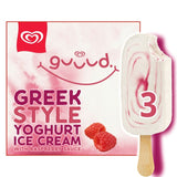 Wall's Guuud Raspberry Greek Style Yoghurt Ice Cream Sticks 3 x 70ml