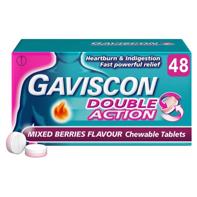 Gaviscon Double Action Mixed Berry 48 tablets, UK version