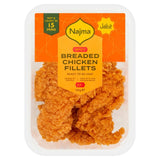 Najma Spicy Breaded Chicken Fillets Cooked Chicken Breast Fillets 300g