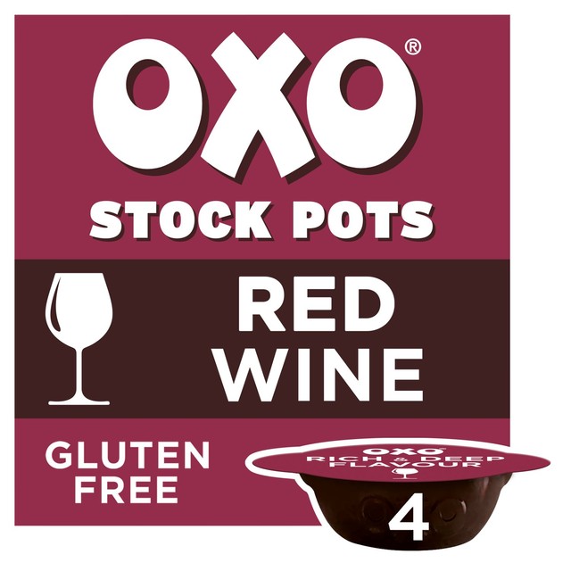 Oxo red wine stock pots 4 x 20g, imported from the UK