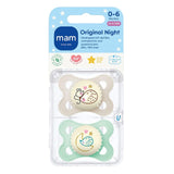 MAM Night 0-6m Baby Soother 2pk