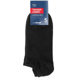 M&S Mens Cool & Fresh Trainer Liner Socks Black Size 9-12