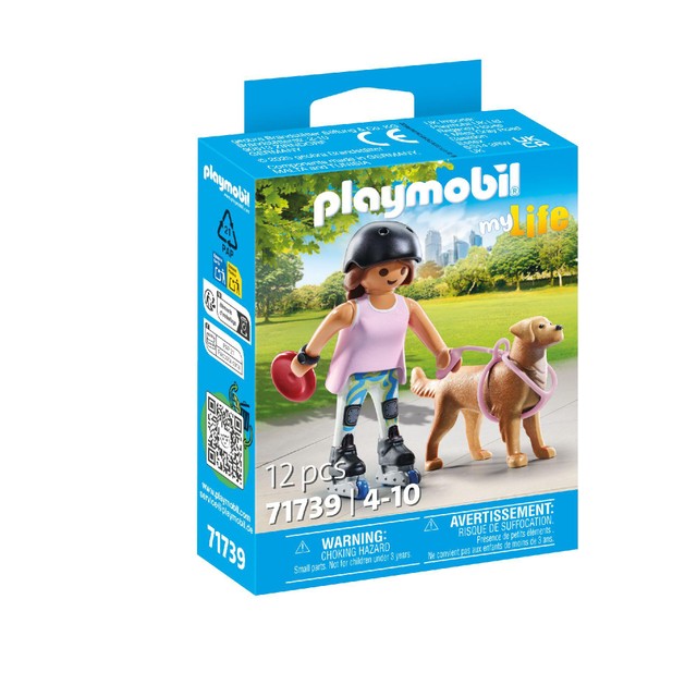 Playmobil toy set My Life Skater with Retriver, imported from the UK