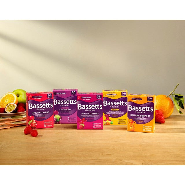 Bassetts Tropical Omega-3 & Multivitamin Gummies for kids - British product