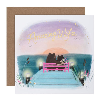 M&S Amazing Wife Birthday Card 15cm x 15cm